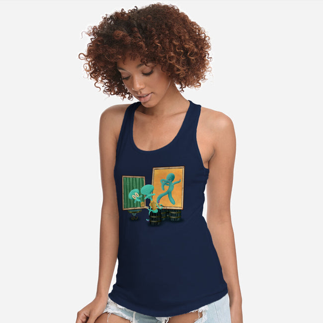 Bold And Brash-Womens-Racerback-Tank-DrawnByBryan