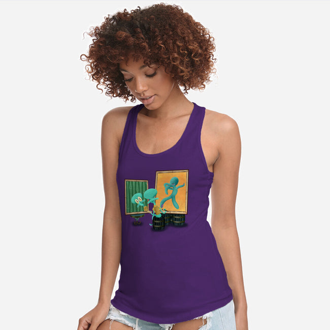Bold And Brash-Womens-Racerback-Tank-DrawnByBryan
