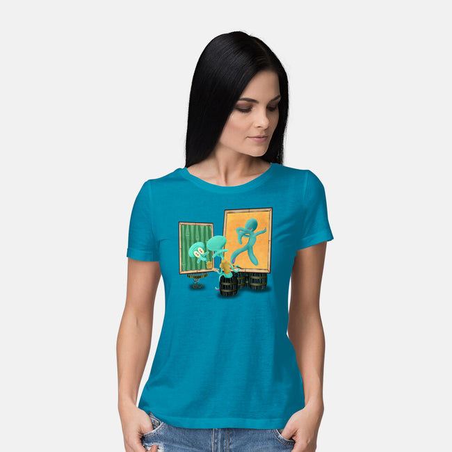 Bold And Brash-Womens-Basic-Tee-DrawnByBryan