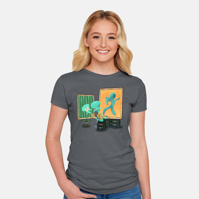 Bold And Brash-Womens-Fitted-Tee-DrawnByBryan