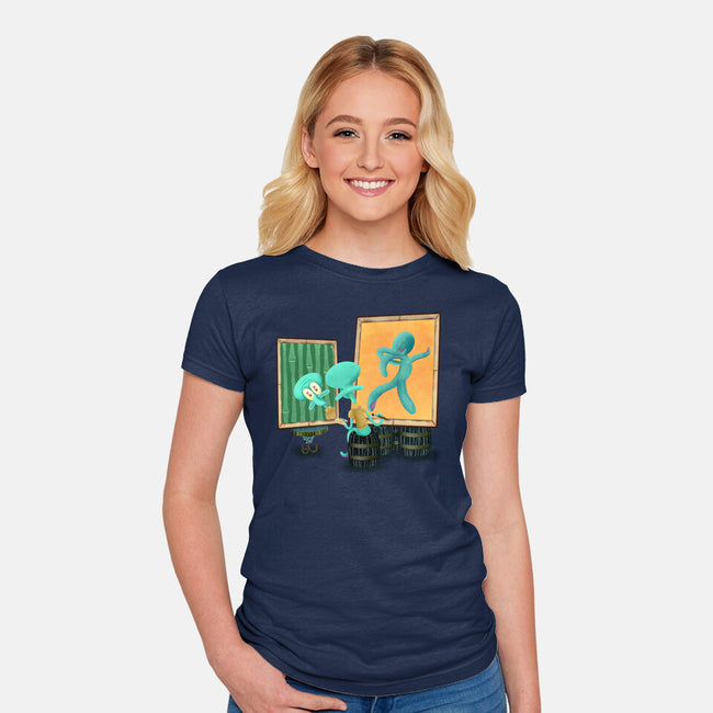 Bold And Brash-Womens-Fitted-Tee-DrawnByBryan