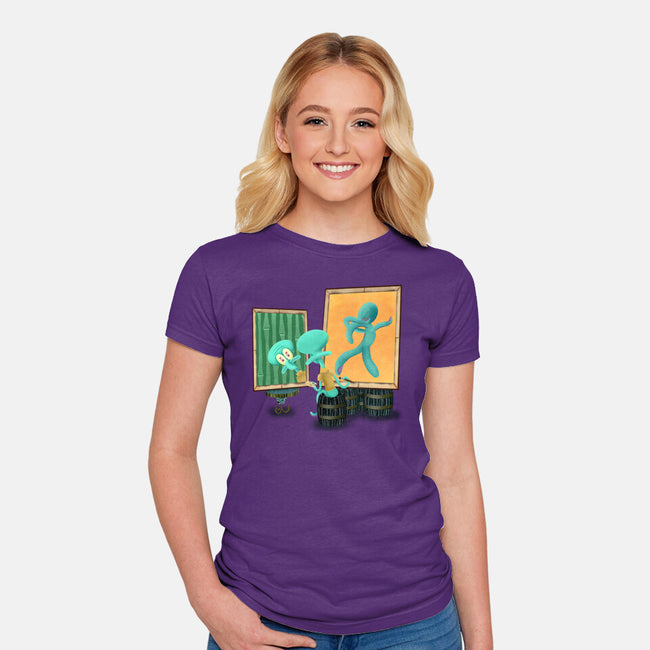 Bold And Brash-Womens-Fitted-Tee-DrawnByBryan