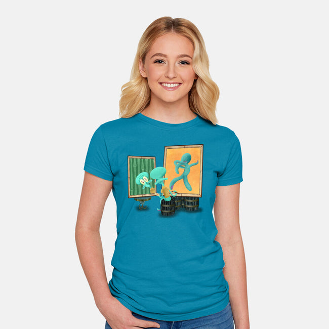 Bold And Brash-Womens-Fitted-Tee-DrawnByBryan