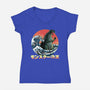 Pixel Kaiju-Womens-V-Neck-Tee-zascanauta