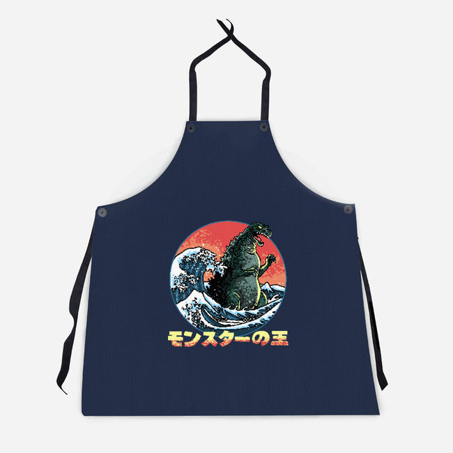 Pixel Kaiju-Unisex-Kitchen-Apron-zascanauta