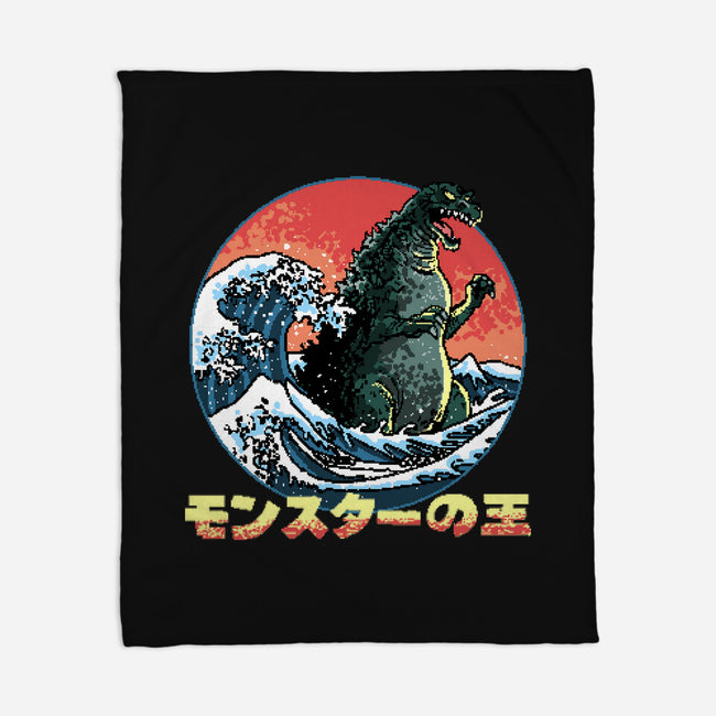 Pixel Kaiju-None-Fleece-Blanket-zascanauta