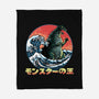 Pixel Kaiju-None-Fleece-Blanket-zascanauta