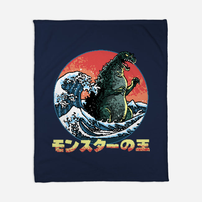 Pixel Kaiju-None-Fleece-Blanket-zascanauta