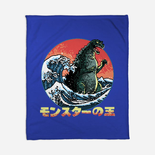 Pixel Kaiju-None-Fleece-Blanket-zascanauta