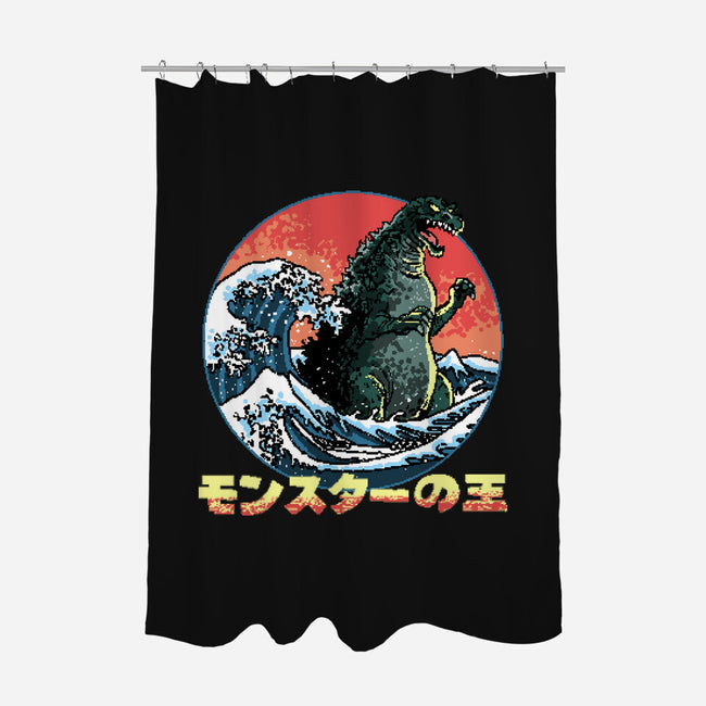 Pixel Kaiju-None-Polyester-Shower Curtain-zascanauta