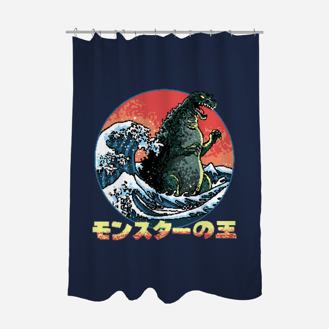 Pixel Kaiju-None-Polyester-Shower Curtain-zascanauta