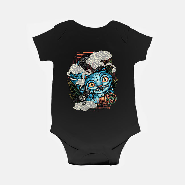 Ancient Blue Tiger-Baby-Basic-Onesie-glitchygorilla