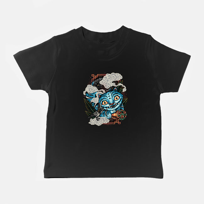 Ancient Blue Tiger-Baby-Basic-Tee-glitchygorilla