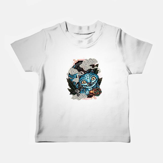 Ancient Blue Tiger-Baby-Basic-Tee-glitchygorilla