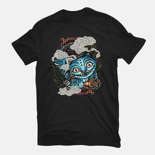 Ancient Blue Tiger-Mens-Heavyweight-Tee-glitchygorilla