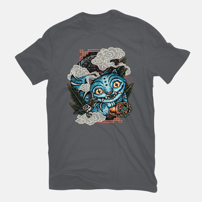 Ancient Blue Tiger-Mens-Heavyweight-Tee-glitchygorilla