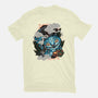 Ancient Blue Tiger-Mens-Basic-Tee-glitchygorilla