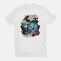 Ancient Blue Tiger-Mens-Premium-Tee-glitchygorilla