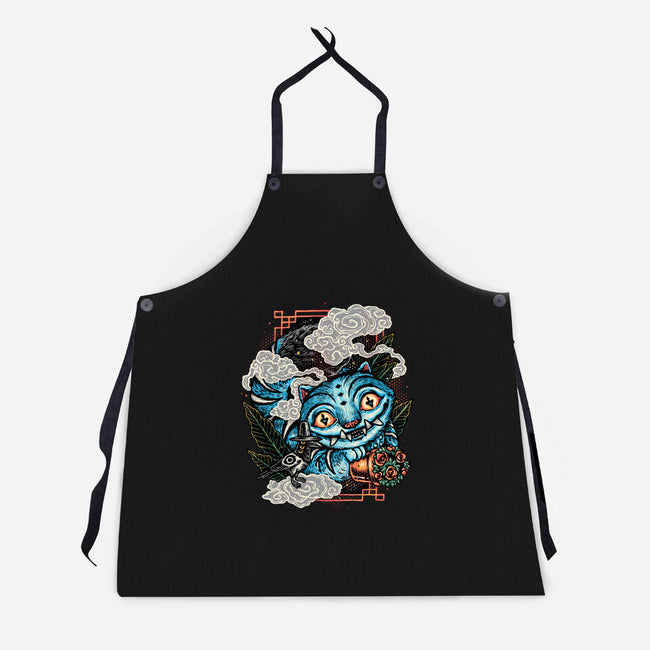 Ancient Blue Tiger-Unisex-Kitchen-Apron-glitchygorilla