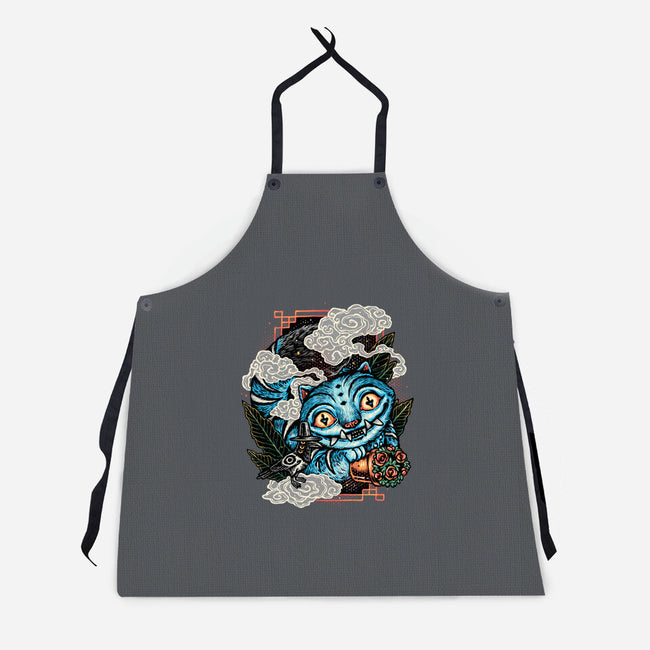 Ancient Blue Tiger-Unisex-Kitchen-Apron-glitchygorilla