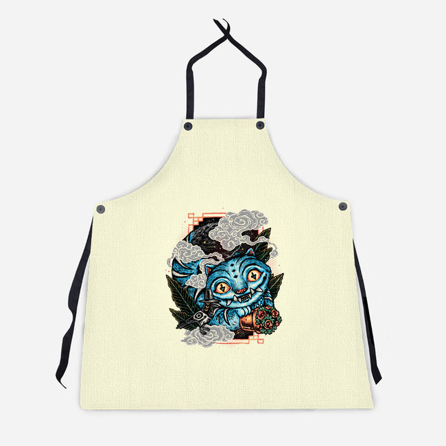 Ancient Blue Tiger-Unisex-Kitchen-Apron-glitchygorilla