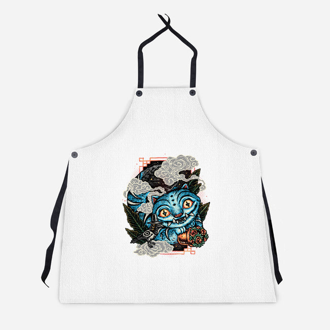 Ancient Blue Tiger-Unisex-Kitchen-Apron-glitchygorilla
