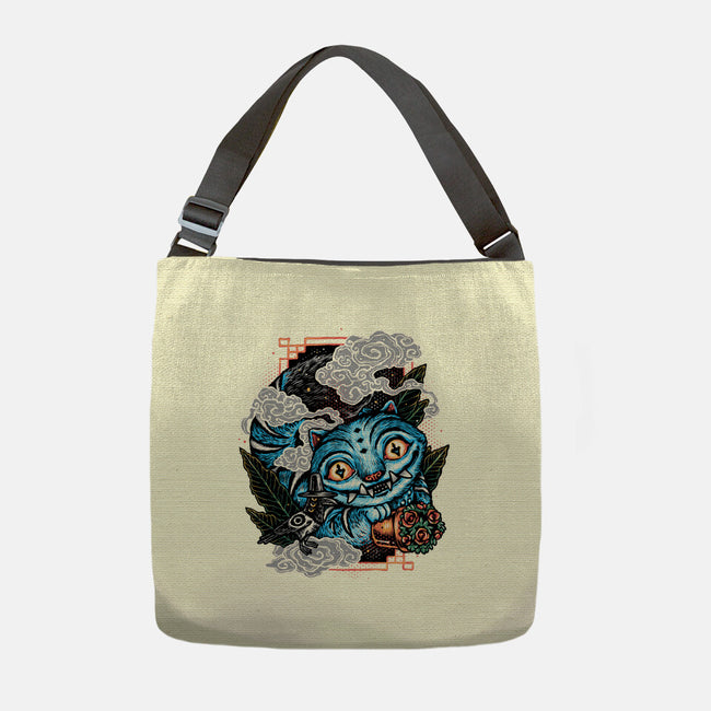 Ancient Blue Tiger-None-Adjustable Tote-Bag-glitchygorilla
