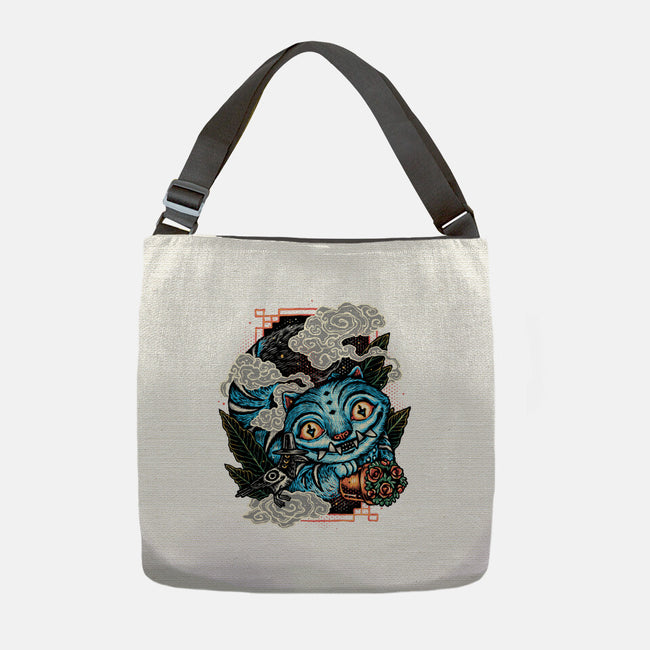 Ancient Blue Tiger-None-Adjustable Tote-Bag-glitchygorilla