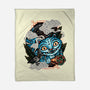 Ancient Blue Tiger-None-Fleece-Blanket-glitchygorilla