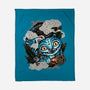 Ancient Blue Tiger-None-Fleece-Blanket-glitchygorilla