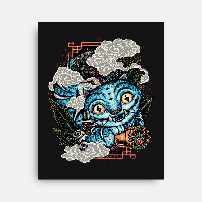 Ancient Blue Tiger-None-Stretched-Canvas-glitchygorilla