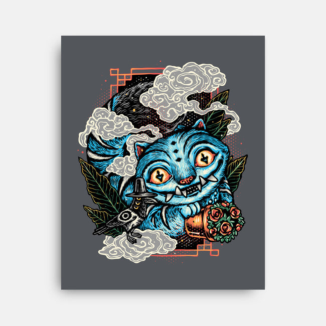 Ancient Blue Tiger-None-Stretched-Canvas-glitchygorilla