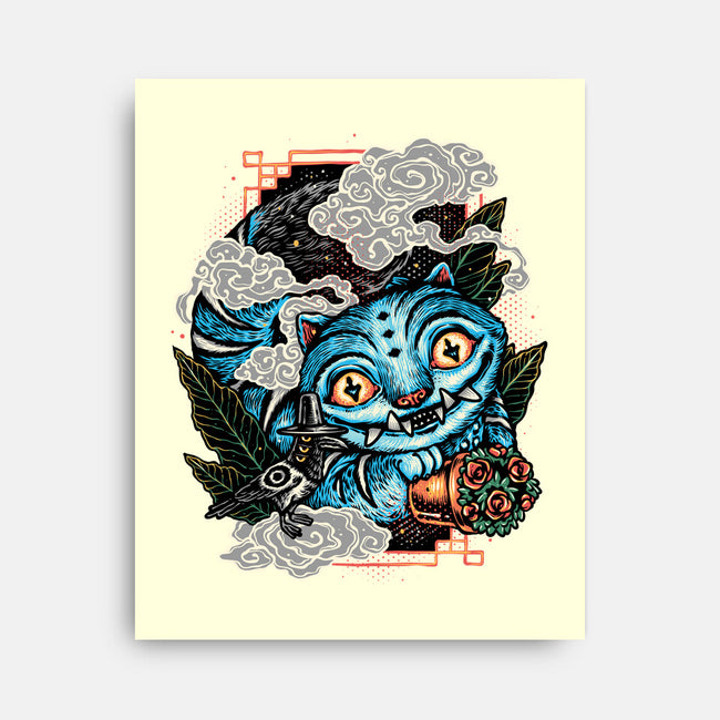 Ancient Blue Tiger-None-Stretched-Canvas-glitchygorilla