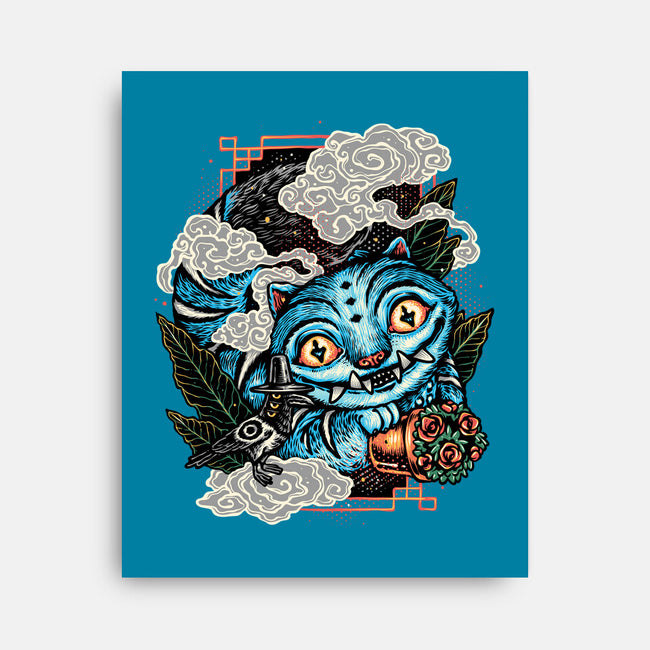 Ancient Blue Tiger-None-Stretched-Canvas-glitchygorilla