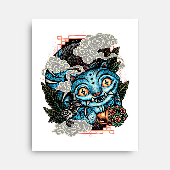 Ancient Blue Tiger-None-Stretched-Canvas-glitchygorilla