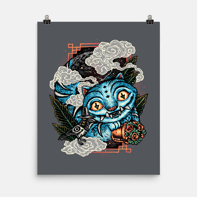 Ancient Blue Tiger-None-Matte-Poster-glitchygorilla