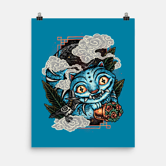 Ancient Blue Tiger-None-Matte-Poster-glitchygorilla