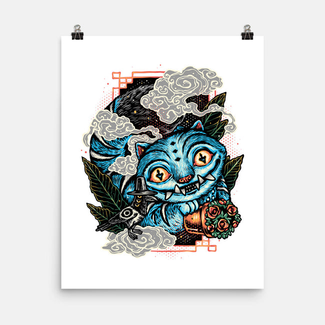 Ancient Blue Tiger-None-Matte-Poster-glitchygorilla