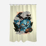 Ancient Blue Tiger-None-Polyester-Shower Curtain-glitchygorilla