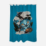 Ancient Blue Tiger-None-Polyester-Shower Curtain-glitchygorilla