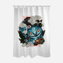 Ancient Blue Tiger-None-Polyester-Shower Curtain-glitchygorilla