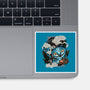 Ancient Blue Tiger-None-Glossy-Sticker-glitchygorilla