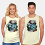 Ancient Blue Tiger-Unisex-Basic-Tank-glitchygorilla