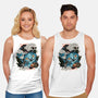Ancient Blue Tiger-Unisex-Basic-Tank-glitchygorilla