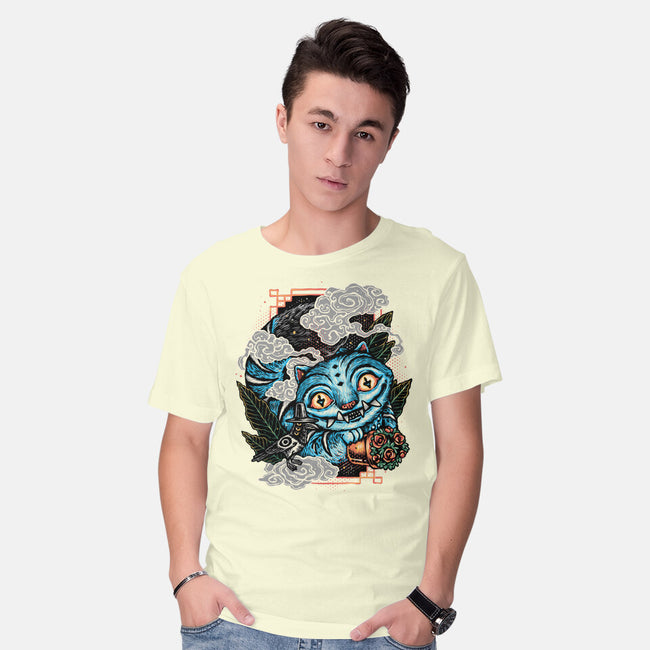 Ancient Blue Tiger-Mens-Basic-Tee-glitchygorilla