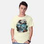 Ancient Blue Tiger-Mens-Basic-Tee-glitchygorilla