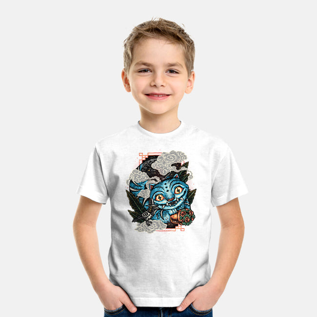 Ancient Blue Tiger-Youth-Basic-Tee-glitchygorilla