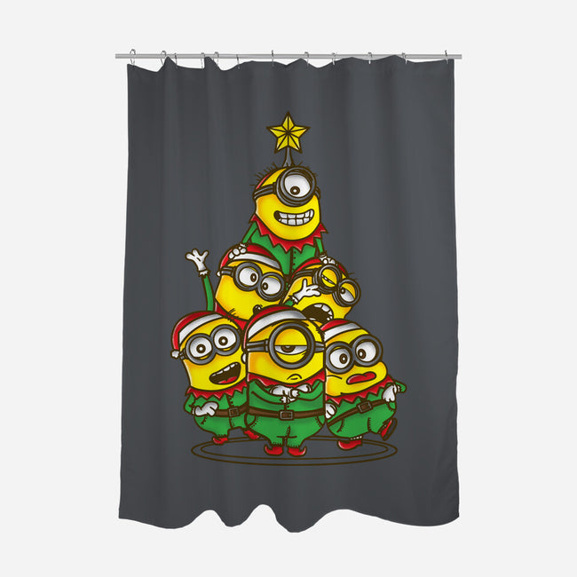 Christmas Minions-None-Polyester-Shower Curtain-turborat14