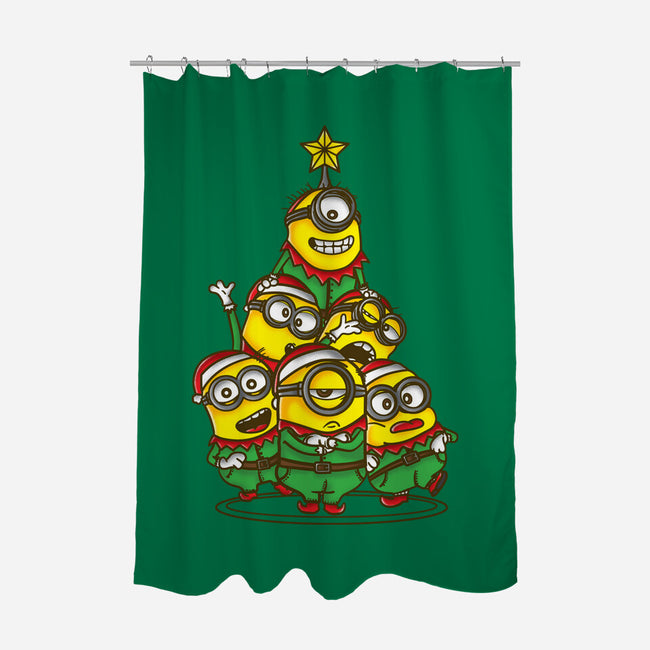 Christmas Minions-None-Polyester-Shower Curtain-turborat14
