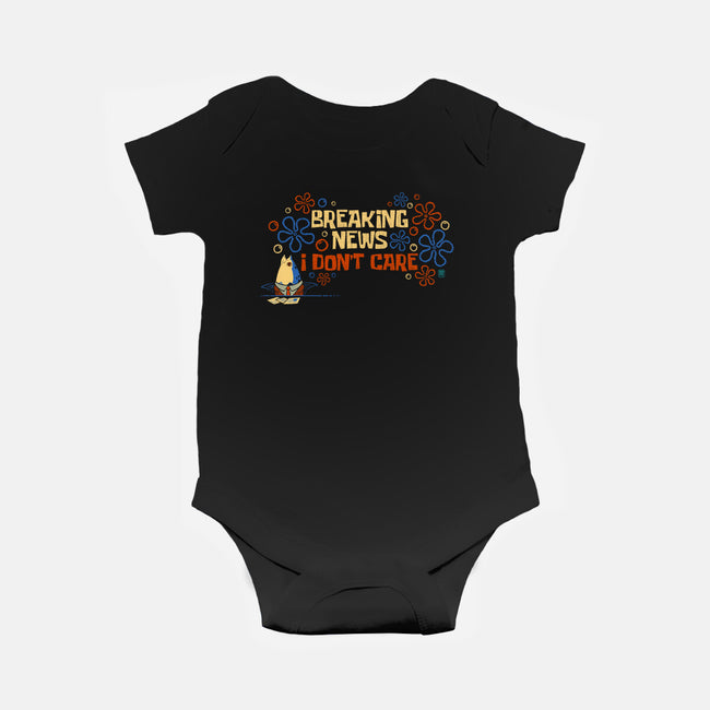 Breaking News I Don't Care-Baby-Basic-Onesie-worlddominationforcats
